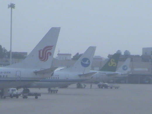 
Aircraft at Gaoqi Airport.