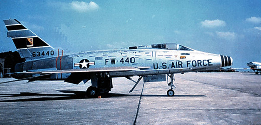 
North American F-100D-85-NH Super Sabre, AF Serial No. 56-3440, of the 308th Tactical Fighter Squadron.