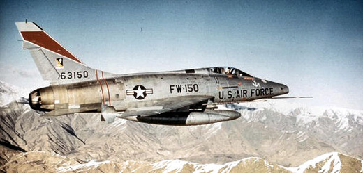 
North American F-100D-75-NA Super Sabre AF Serial No. 56-3150 of the 386th TFS/312th TFW