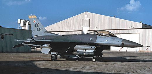 
General Dynamics Block 40B F-16C of the 524th Fighter Squadron, AF Serial No. 88-0416. This was the first F-16 delivered to the 524th FS.