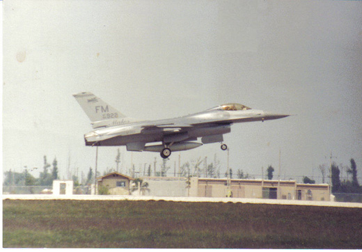 
F-16 Touch-and-Go Landing Practice at Homestead ARB, circa 1996