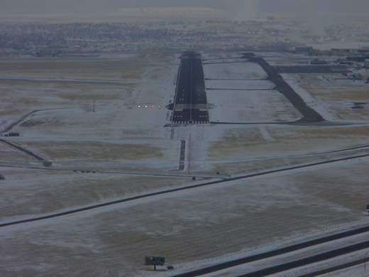 
On final approach for Runway 3 at GTF International Airport.