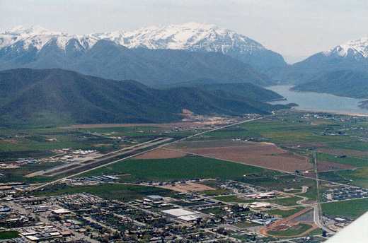
Heber valley, with the airport visible in the left portion of the valley
