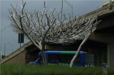 
Ramp operations at Hobby Airport, with a Southwest Airlines Boeing 737-300 parked at a gate
