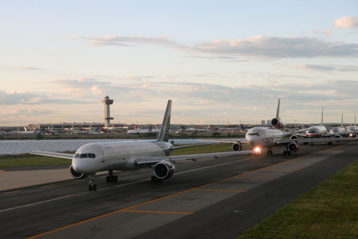 
Plane queue on the taxiway