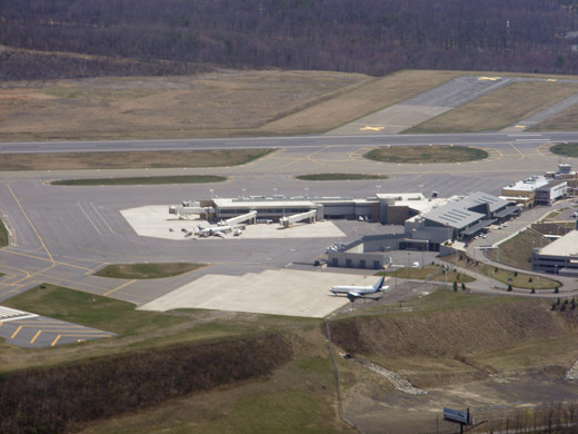 
Terminal buildings as seen from the air.