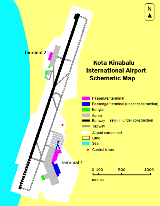 
Schematic map of the airport