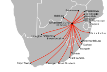 
Domestic Destinations with direct air links