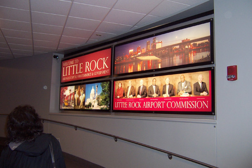 
Welcoming sign at terminal