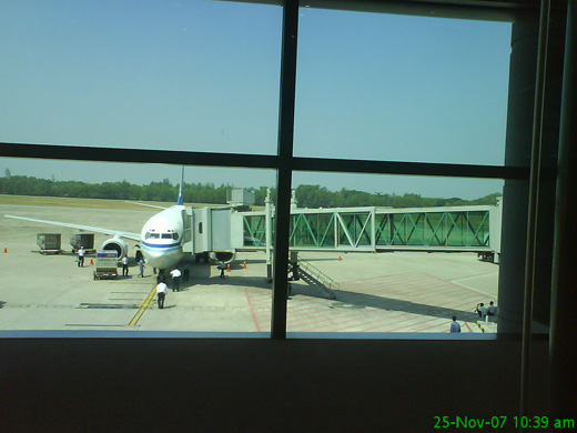 
Mandarin Airlines parking at Gate number-2
