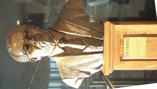 
A statue of Oliver Tambo at the OR Tambo International Airport.