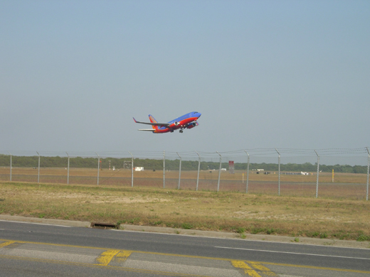 
A Southwest Airlines Boeing 737-700 departing on Runway 24