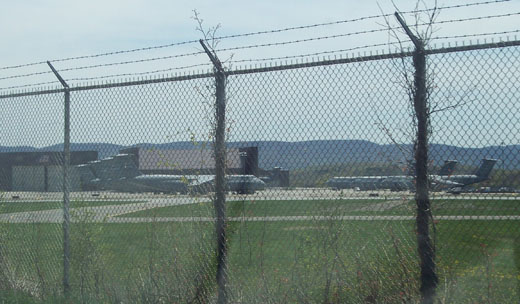 
The C-5's at the ANG base, as seen from Route 17K
