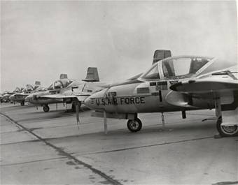 
T-37s at Vance Air Force Base in 1971.