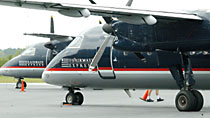 
US Airways Express Dash-8 at Craven County Regional Airport