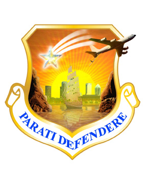 
MacDill Air Force Base Emblem showing a KC-135 Stratotanker of the 6th Air Mobility Wing with the Tampa Skyline and Gasparilla ship in the background. From MacDill AFB press kit.