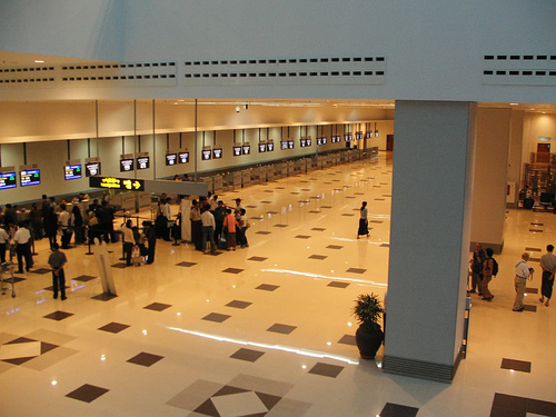 
The check in desks in international terminal