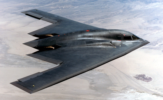 Side view of a B-2 Spirit