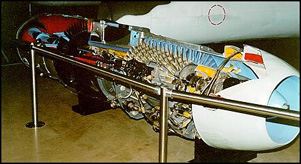 
A cutaway of the Junkers Jumo 004 engine.