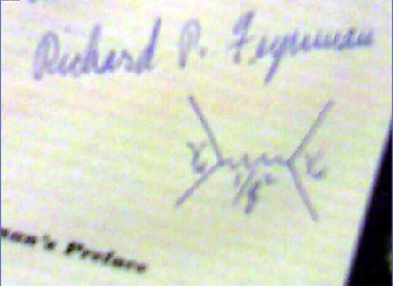 
Feynman diagram signed by R. P. Feynman