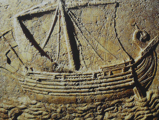 
Quarter rudder of a Phoenician ship