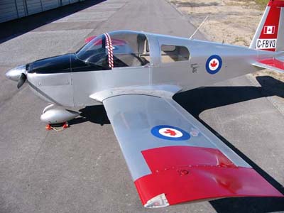 
American Aviation AA-1 Yankee showing the wing's straight leading edge
