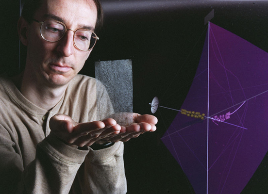 
NASA engineer Les Johnson views interstellar sail material
