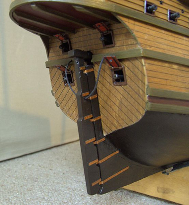 
Pintle-and-gudgeon rudder of the Hanseatic league flagship Adler von Lübeck (1567-1581), the largest ship in the world at its time