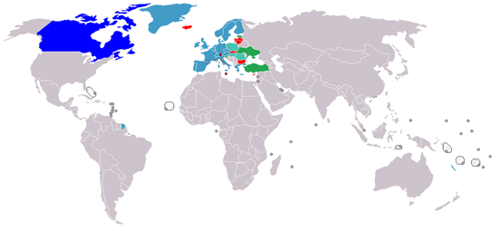 
     ESA member countries     ESA associate members     ECS states     signed Cooperation Agreement     Other EEA members