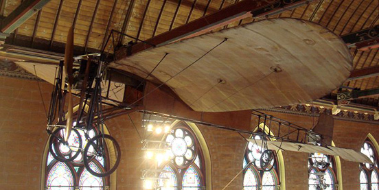 
The original Blériot XI on which Louis Blériot crossed the Channel in 1909. Musée des Arts et Métiers, Paris.