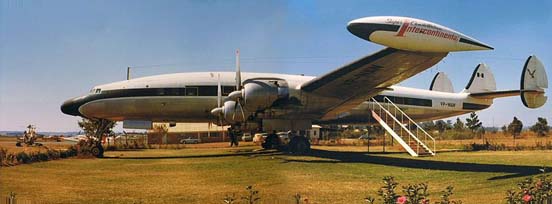 
Super Constellation at Charles Prince Airport, Rhodesia (now Zimbabwe) in 1975. Used as a flying club headquarters.