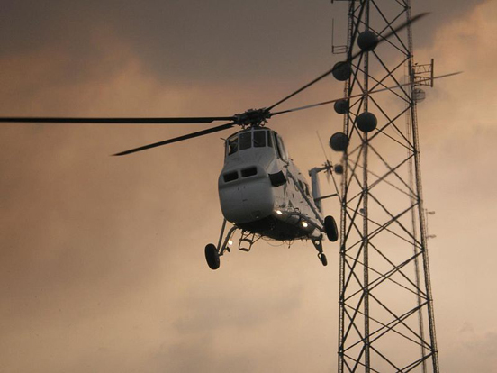 
An S-58T helitack shuttle on the Bicy Complex Fire in the Big Cypress National Preserve, Florida