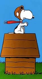 
Snoopy piloting his 
