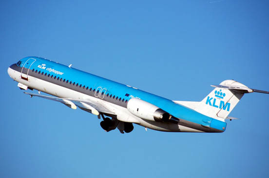 
KLM Cityhopper Fokker 100.