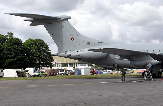 
The T-tail of an RAF VC-10