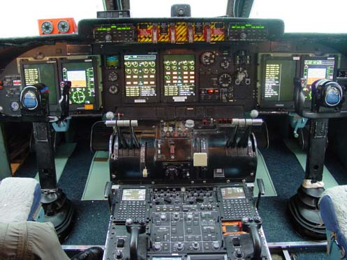 
New instrument panel for C-5 as part of AMP program.
