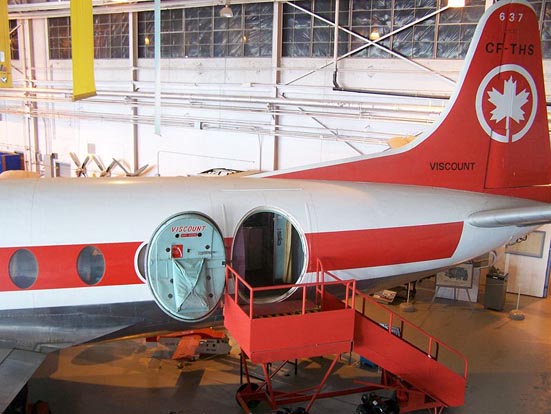 
Tail fin of a Viscount 757 at the Western Canada Aviation Museum in Winnipeg, Manitoba.