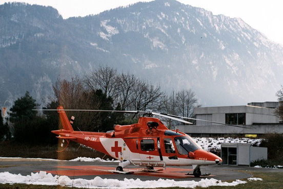 
Agusta A109 K2 of the Rega near Grindelwald