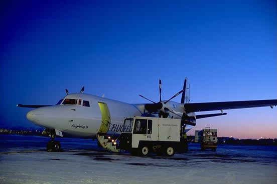 
A Air Iceland Fokker 50 in Reykjavik