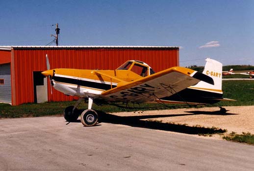 
A Cessna A188B-300 AGtruck at Steinbach Manitoba, May 1988