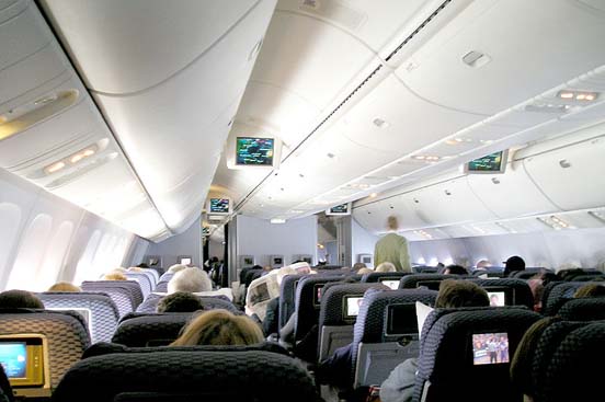 
767-400ER economy cabin with Boeing Signature Interior.