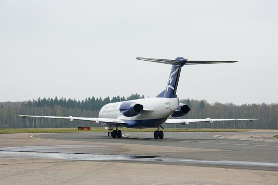 
Montenegro Airlines Fokker 100 at Domodedovo Airport