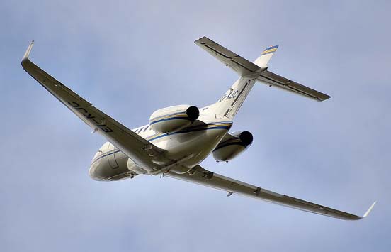 
A Hawker 850XP takes off
