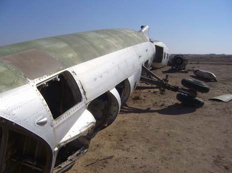 
A junked Iraqi Tu-22 fuselage at Al Taqaddum, Iraq