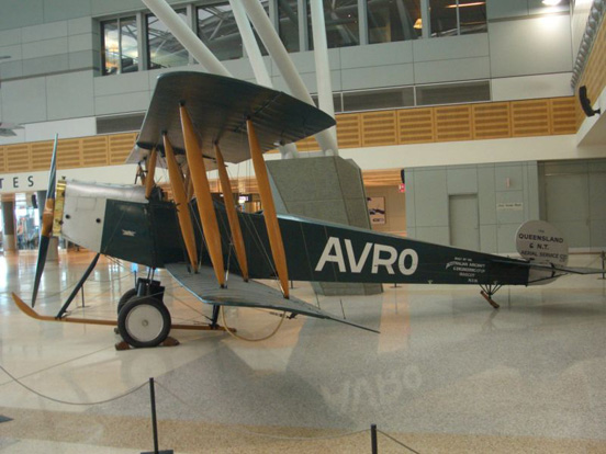 
Qantas Avro 504K replica displayed at Qantas Domestic Terminal