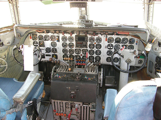 
DC-7 cockpit
