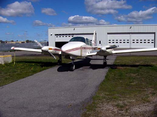 
A GA-7 Cougar on the ramp at Les Cedres Quebec, May 2005