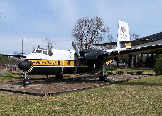
A C-7 Caribou in the U.S. Army Transportation Museum, Fort Eustis, Virginia