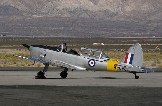 
Ex-RAF Chipmunk operated by the National Test Pilot School as a spin trainer at the Mojave Airport
