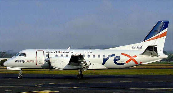 
Regional Express Saab 340A in 2007, this aircraft has since been converted into a freighter for Pel-Air